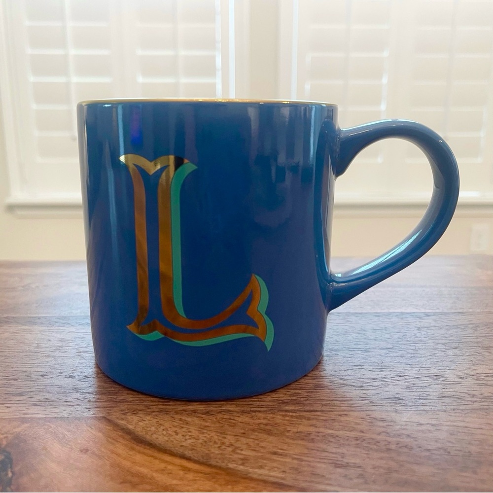 Opalhouse Monogram Mug in Blue - Letter L